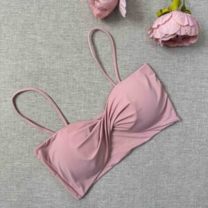 نیمتنه اسپرت گره ای صورتی