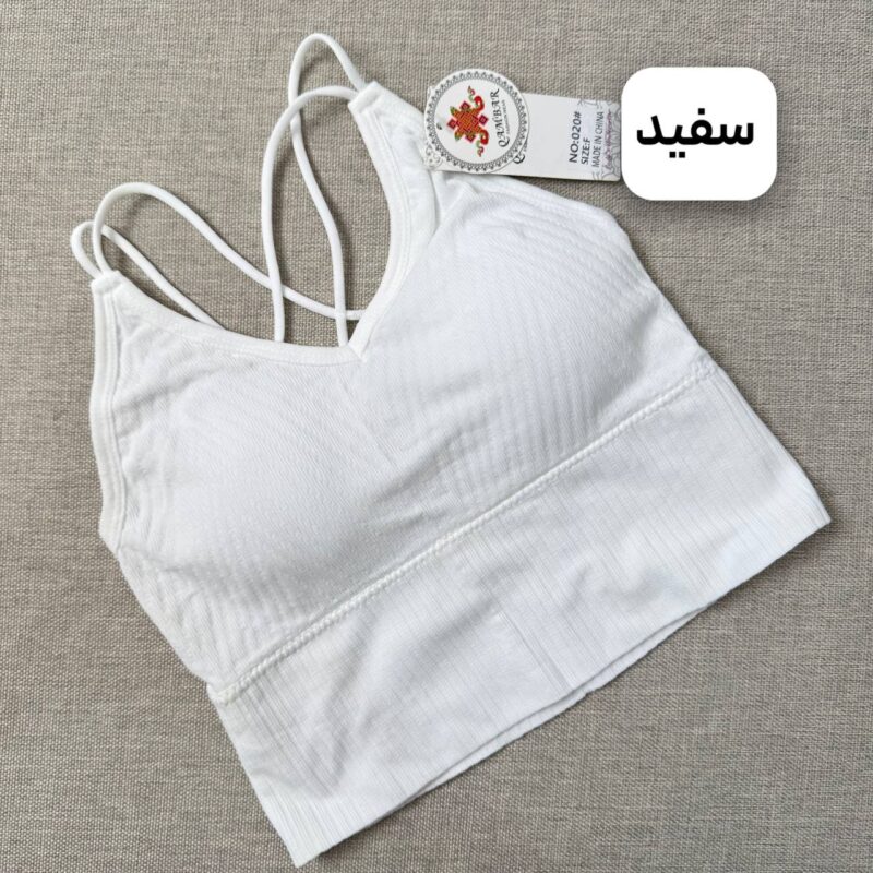 نیمتنه پشت بندی کمرپهن سفید